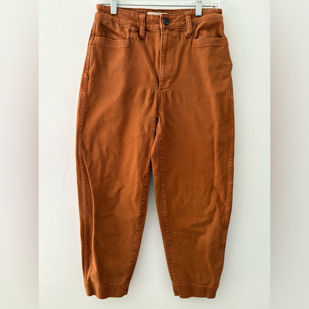 Madewell Emmett Tapered Crop Pants - Warm Coffee